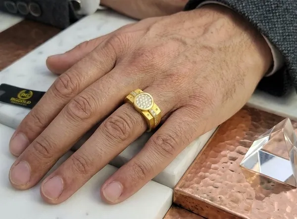 BGGold_Luxury_Micro_Gold-Tone__Crystal_Cluster_Men's_Ring