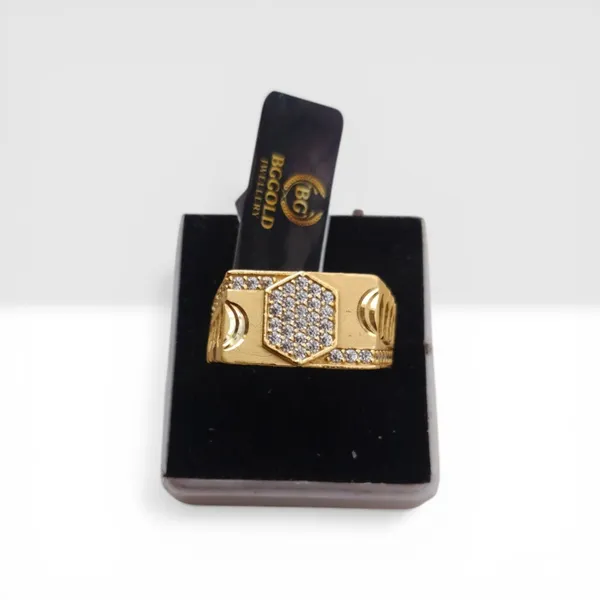 BGGold_Rajwadi_Gold-Plated_AD_Stone_Hexagon_Designer_Men's_Ring