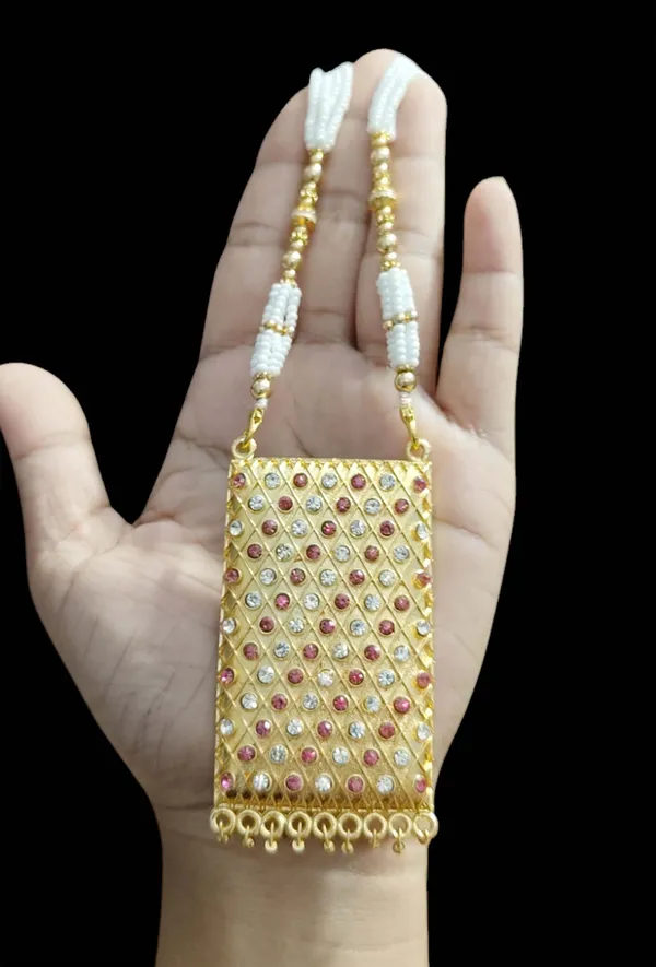 Assamese_Traditional_P-W_Stone_Biskut_With_Tassel_Jewellery_Set