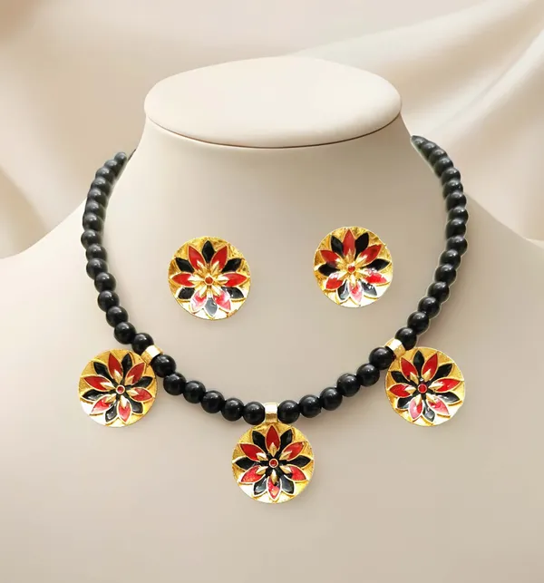 Assamese_Traditional_Based_Copper_Red_Black_Moni_Golpata_Jewellery_Set