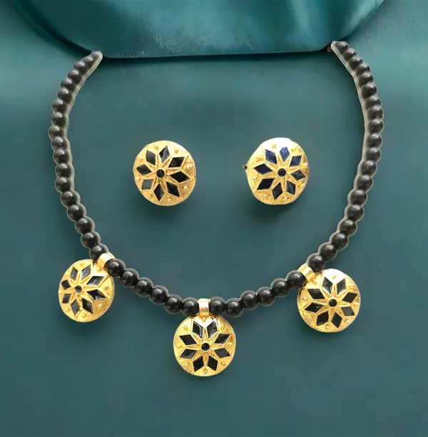 Assamese_Traditional_Based_Copper_Red_Black_Moni_Golpata_Jewellery_Set