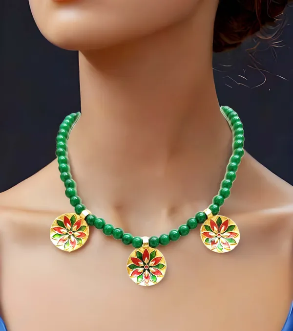 Assamese_Traditional_Based_Copper_Red_Green_Moni_Golpata_Jewellery_Set