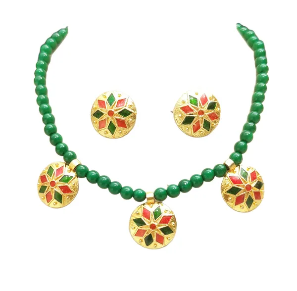 Assamese_Traditional_Based_Copper_Red_Green_Moni_Golpata_Jewellery_Set