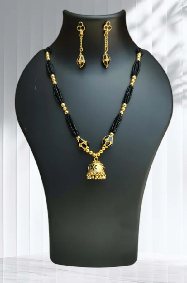 Copper_Based_Assamese_Traditional_Black_Monimala_Jhumka_Jewellery_Set