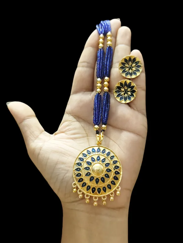 Assamese_Traditional_Blue_Japi_With_Tassel