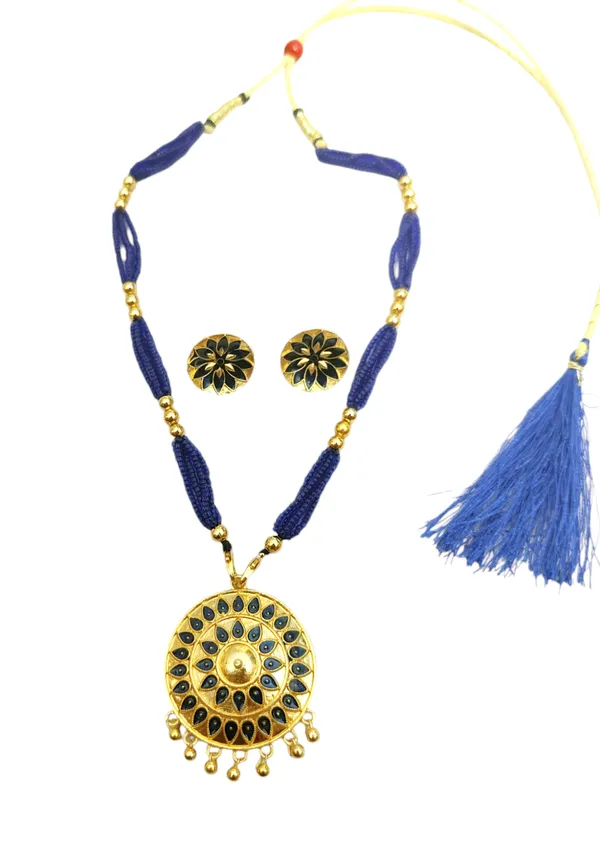 Assamese_Traditional_Blue_Japi_With_Tassel