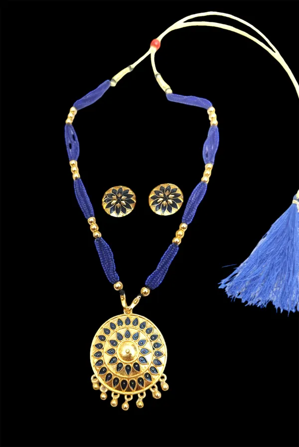 Assamese_Traditional_Blue_Japi_With_Tassel