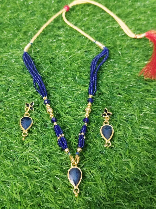 Assamese_Traditional_Blue_Meenakari_Golpata_Locket_Jewellery_Set