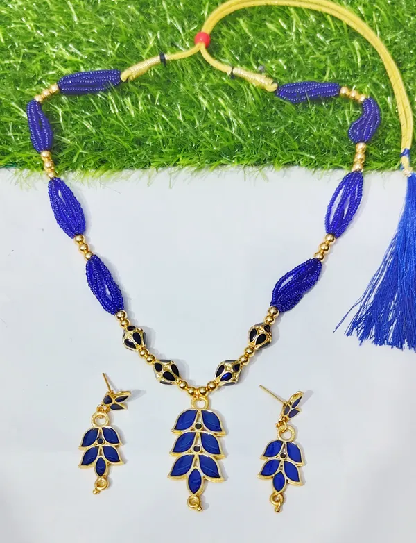 Assamese_Traditional_Blue_Patti_4Monimala_Tassel_Jewellery_Set