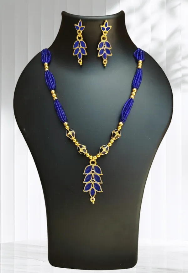 Assamese_Traditional_Blue_Patti_4Monimala_Tassel_Jewellery_Set