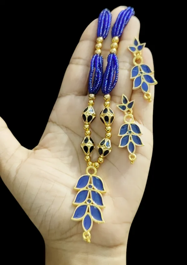 Assamese_Traditional_Blue_Patti_4Monimala_Tassel_Jewellery_Set