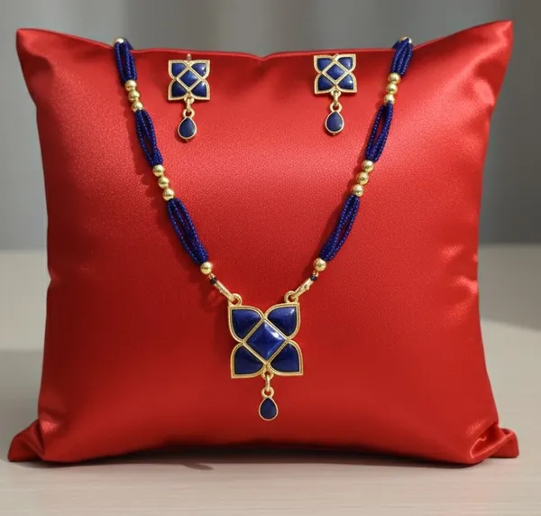 BG_GOLD_Assamese_Traditional__Copper_Based_Blue_Square_Tassel_Jewellery_Set