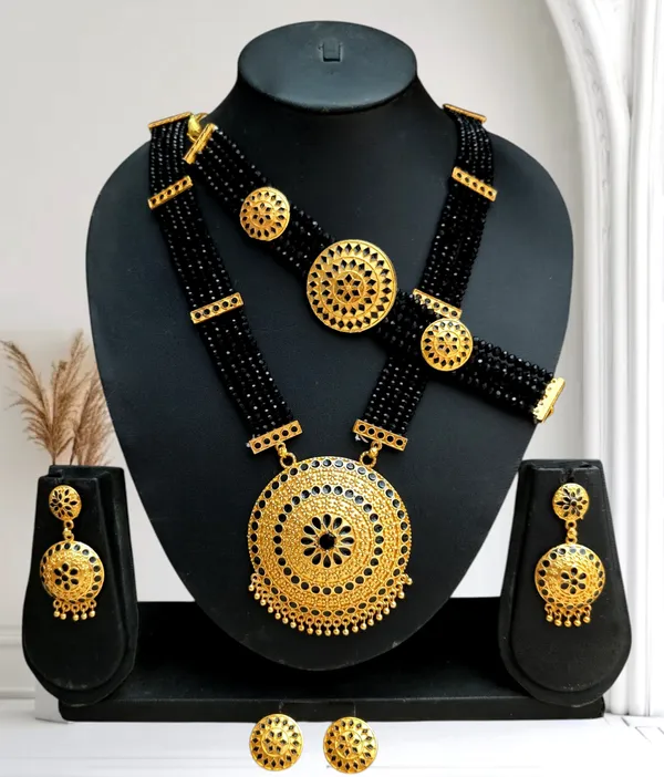 Assamese_Traditional_Copper_Based_Black_Japi_Combo_Jewellery_Set