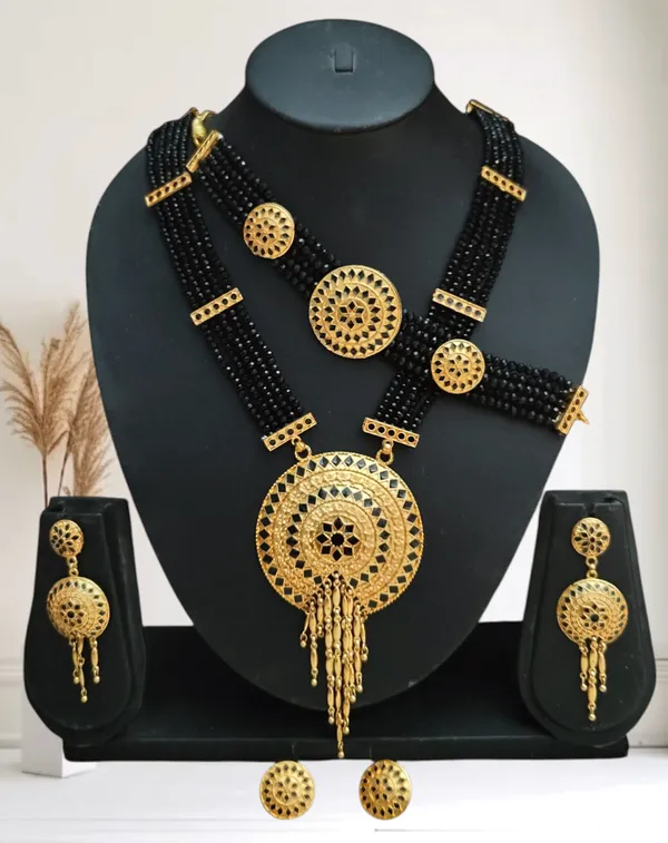 Assamese_Traditional_Copper_Based_Black_Japi_Combo_Jewellery_Set