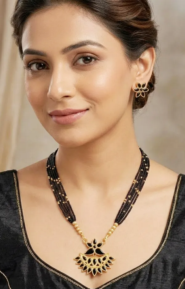BG_GOLD_Assamese_Traditional_Copper_Based_Black__Flower_Set_With__Tassel_Jewellery_Set