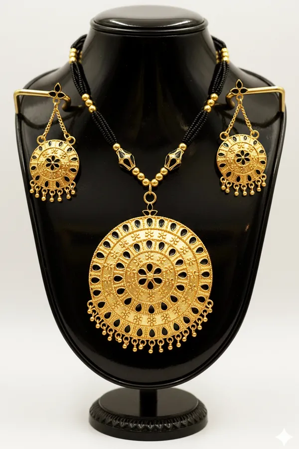 BG_GOLD_Assamese_Traditional_Copper_Based_Black__Japi_Monimala_Tassel_Jewellery_set