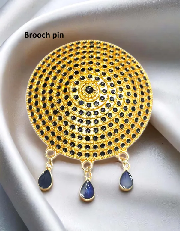 Assamese_Traditional_Copper_Based_Blue_Brooch_Pin