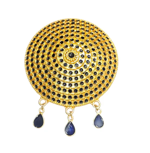 Assamese_Traditional_Copper_Based_Blue_Brooch_Pin