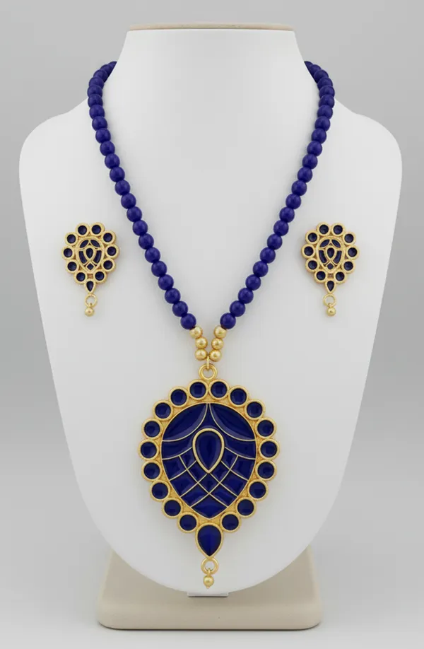 BG_GOLD_Assamese_Traditional_Copper_Based_Blue_Dugdugi_Moni_Tassel_Jewellery_Set