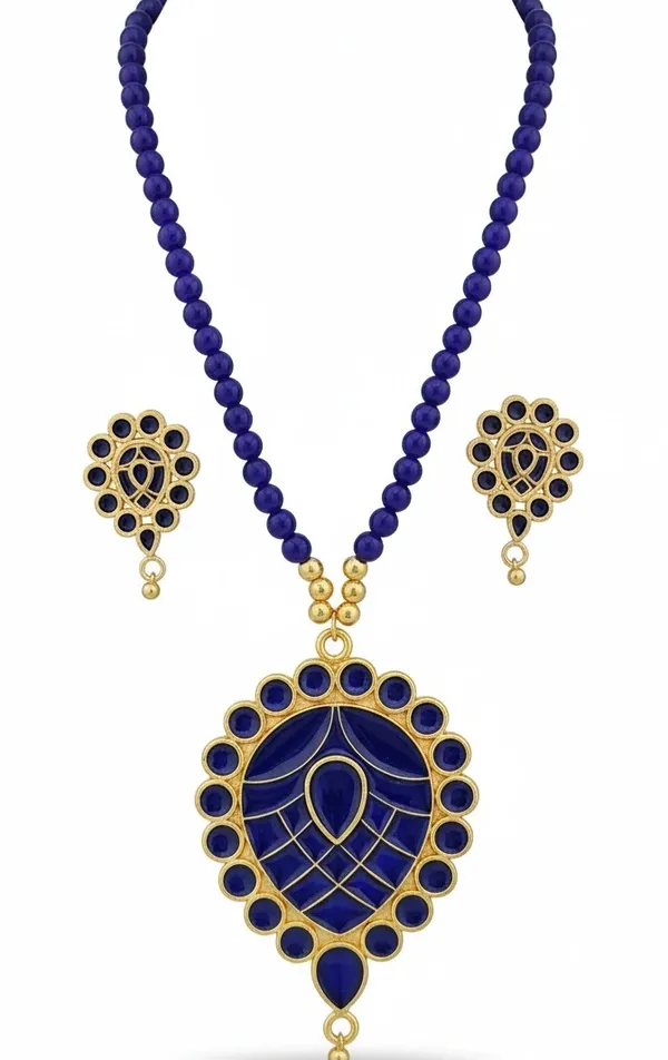 BG_GOLD_Assamese_Traditional_Copper_Based_Blue_Dugdugi_Moni_Tassel_Jewellery_Set