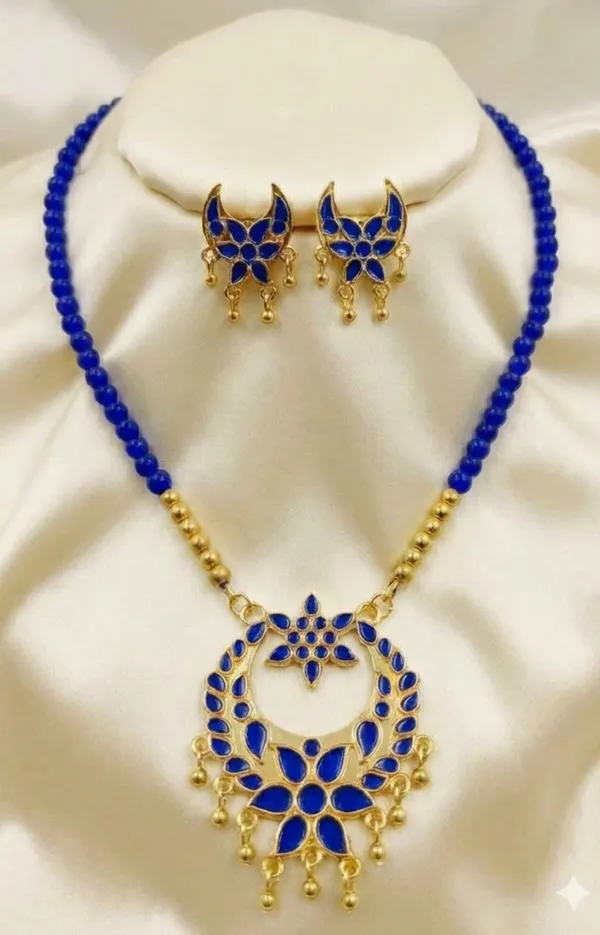 BG_GOLD_Assamese_Traditional_Copper_Based_Blue_Jun_Moni_Tassel_Jewellery_Set