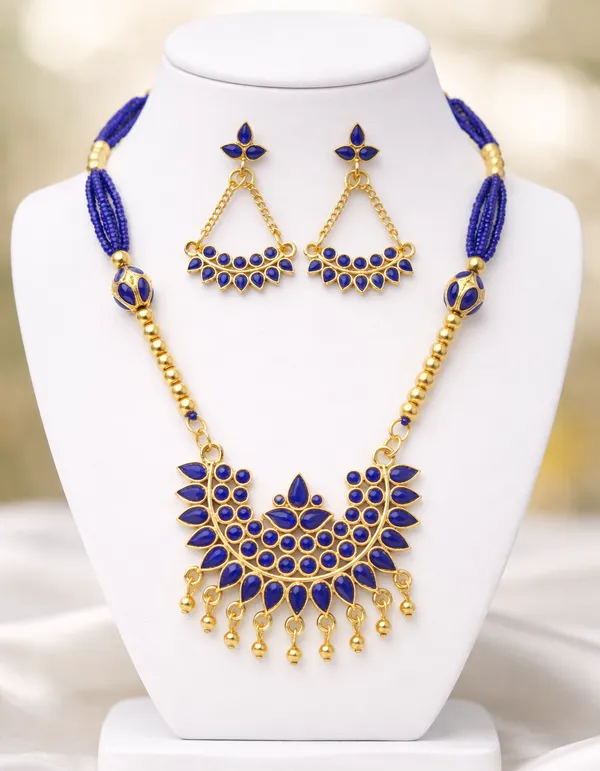 BG_GOLD_Assamese_Traditional_Copper_Based_Blue_Junbiri_Monimala_Tassel_Jewellery