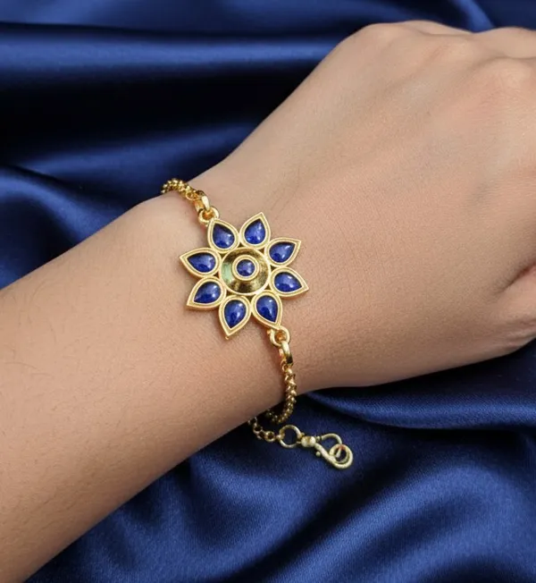 BG_GOLD_Assamese_Traditional_Copper_Based_Blue_Meenakari_Bracelet_