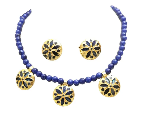 Assamese_Traditional_Copper_Based_Blue_Meenakari_Golpata_Set