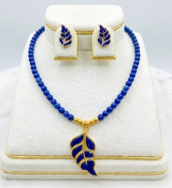 BG_GOLD_Assamese_Traditional_Copper_Based_Blue_Patti_Moni_Tassel_Jewellery_Set