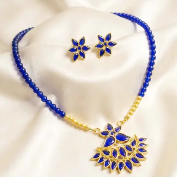 BG_GOLD_Assamese_Traditional_Copper_Based_Blue__Flower_Set_With_Moni_Tassel_Jewellery_Set