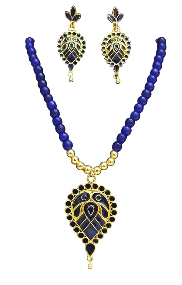 Assamese_Traditional_Copper_Based_Blue_Dugdugi_Moni_Tassel_Jewellery_Set