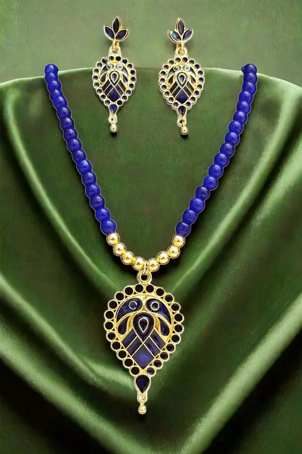 Assamese_Traditional_Copper_Based_Blue_Dugdugi_Moni_Tassel_Jewellery_Set