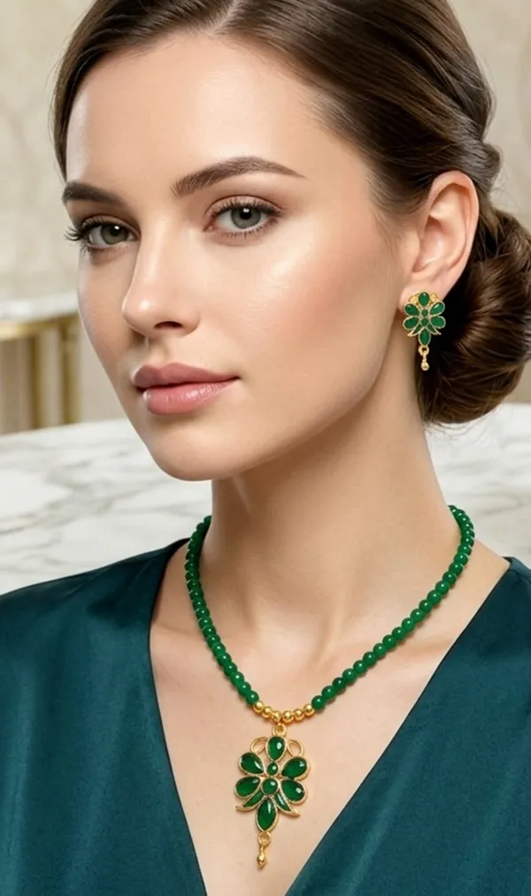 BG_GOLD_Assamese_Traditional_Copper_Based_Green_Butterfly_Moni_Tassel_Jewellery_Set