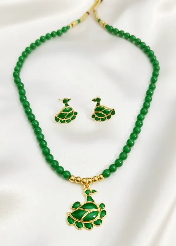 BG_GOLD_Assamese_Traditional_Copper_Based_Green_Duck_Moni_Tassel__Jewellery_Set
