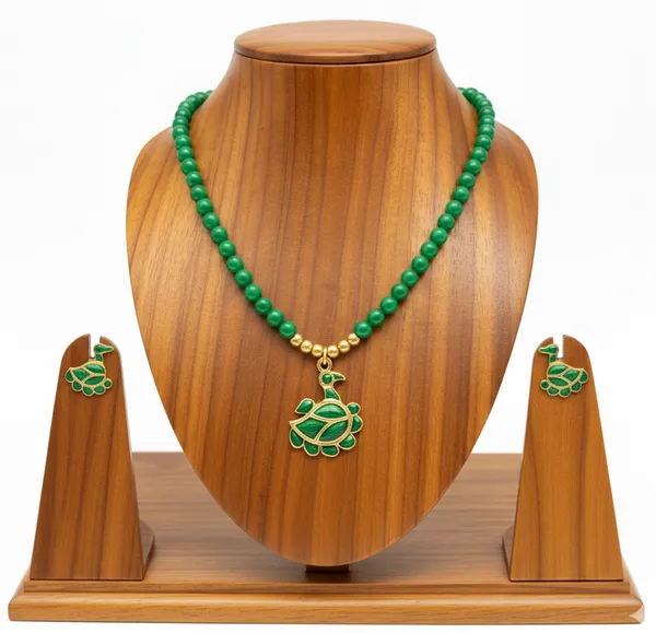 BG_GOLD_Assamese_Traditional_Copper_Based_Green_Duck_Moni_Tassel__Jewellery_Set