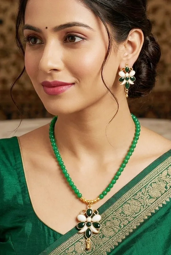 BG_GOLD_Assamese_Traditional_Copper_Based_Green-White_Butterfly_Moni_Tassel_Jewellery_Set