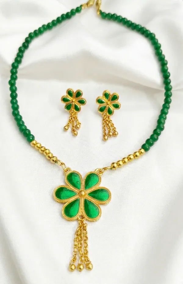 BG_GOLD_Assamese_Traditional_Copper_Based_Green__Ful_Chain_Moni_Tassel_Jewellery_Set