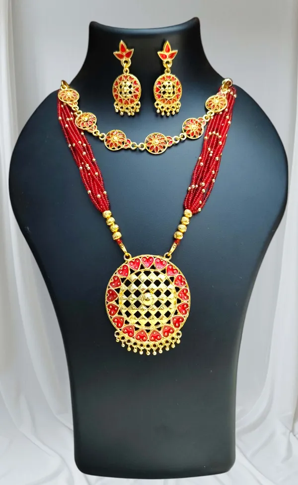 Assamese_Traditional_Copper_Based_Japi_Bridal_Jewellery_Set