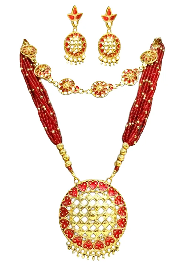 Assamese_Traditional_Copper_Based_Japi_Bridal_Jewellery_Set