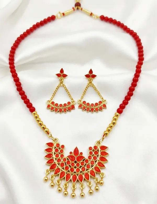 BG_GOLD_Assamese_Traditional_Copper_Based__Red_Junbiri_Moni_Tassel_Jewellery