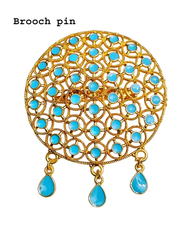 Assamese_Traditional_Copper_Based_Lite_Blue_Brooch_Pin