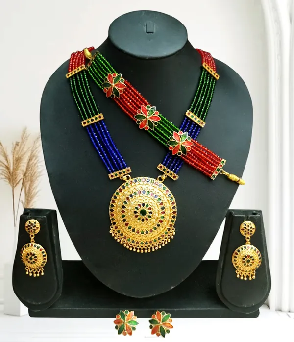 Assamese_Traditional_Copper_Based_Multi_Japi_Combo_Jewellery_Set