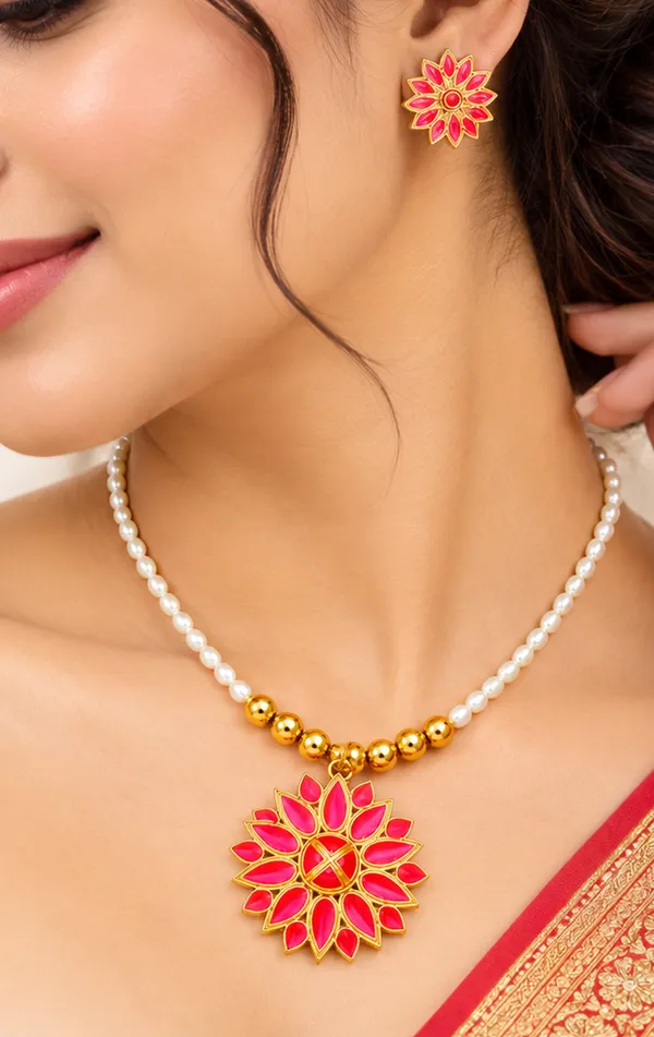 BG_GOLD_Assamese_Traditional_Copper_Based_Pink_Ful_Ball__Jewellery_Set