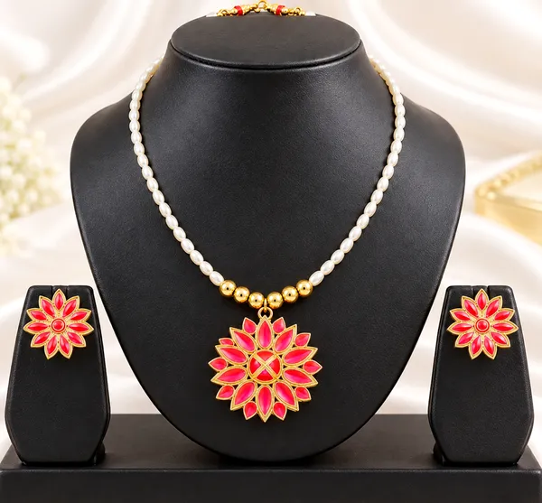 BG_GOLD_Assamese_Traditional_Copper_Based_Pink_Ful_Ball__Jewellery_Set