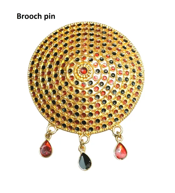 Assamese_Traditional_Copper_Based_Red_Black_Brooch_Pin