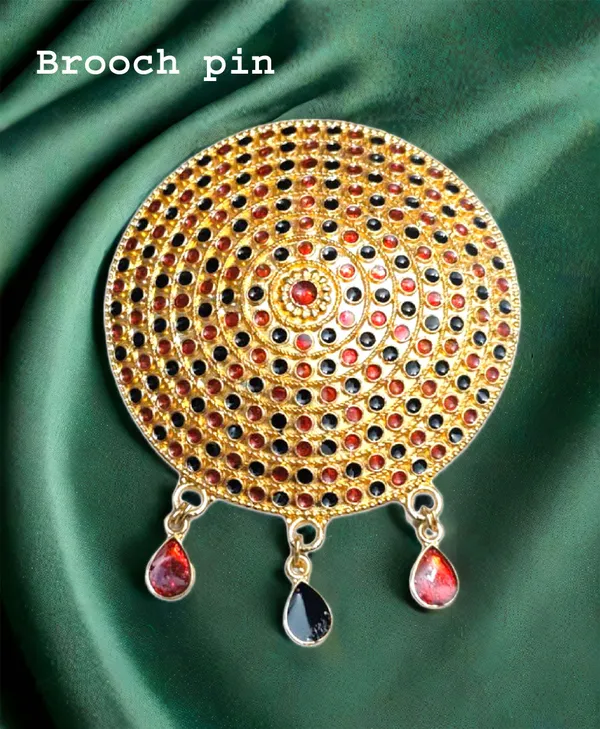 Assamese_Traditional_Copper_Based_Red_Black_Brooch_Pin