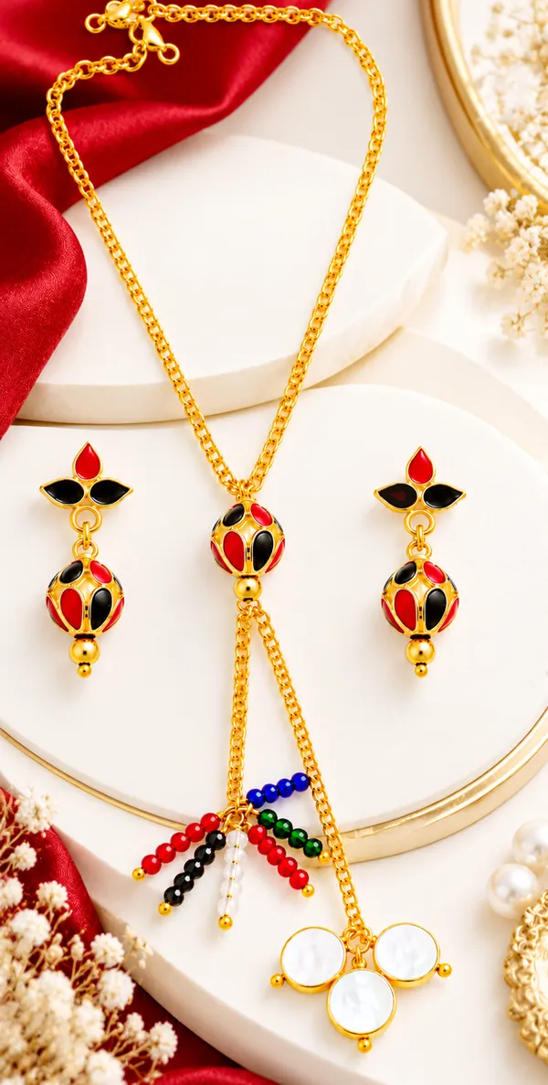 BG_GOLD_Assamese_Traditional_Copper_Based_Red_Black_Monimala_Jhumka_chain_Jewellery_Set