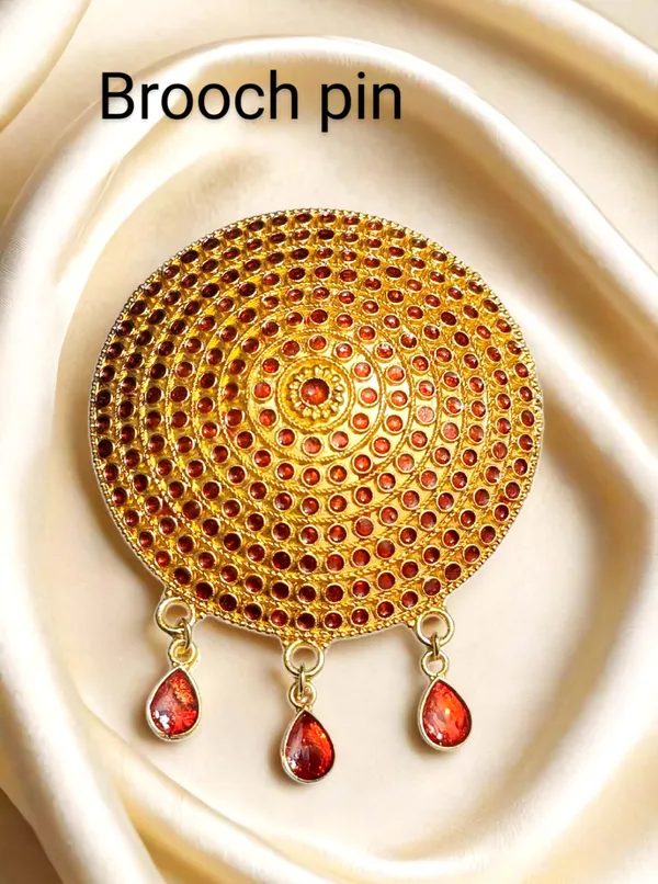 Assamese_Traditional_Copper_Based_Red_Brooch_Pin