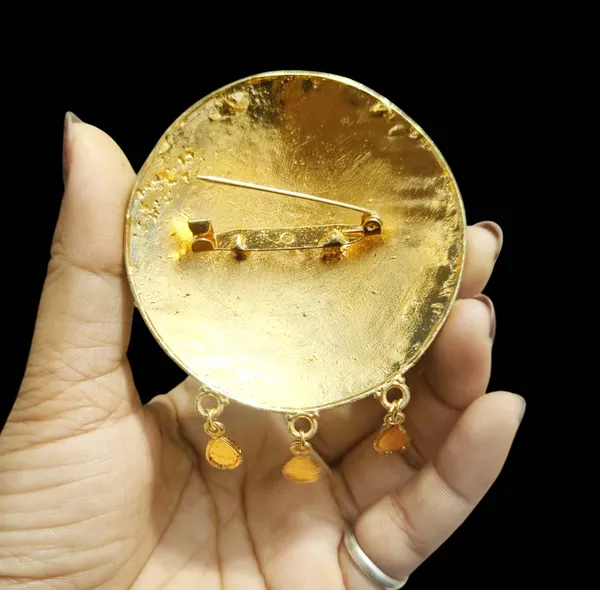 Assamese_Traditional_Copper_Based_Red_Brooch_Pin