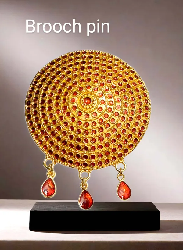 Assamese_Traditional_Copper_Based_Red_Brooch_Pin